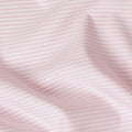 White Premium 100% cotton shirting fabric with baby pink print in stripe design-D13096