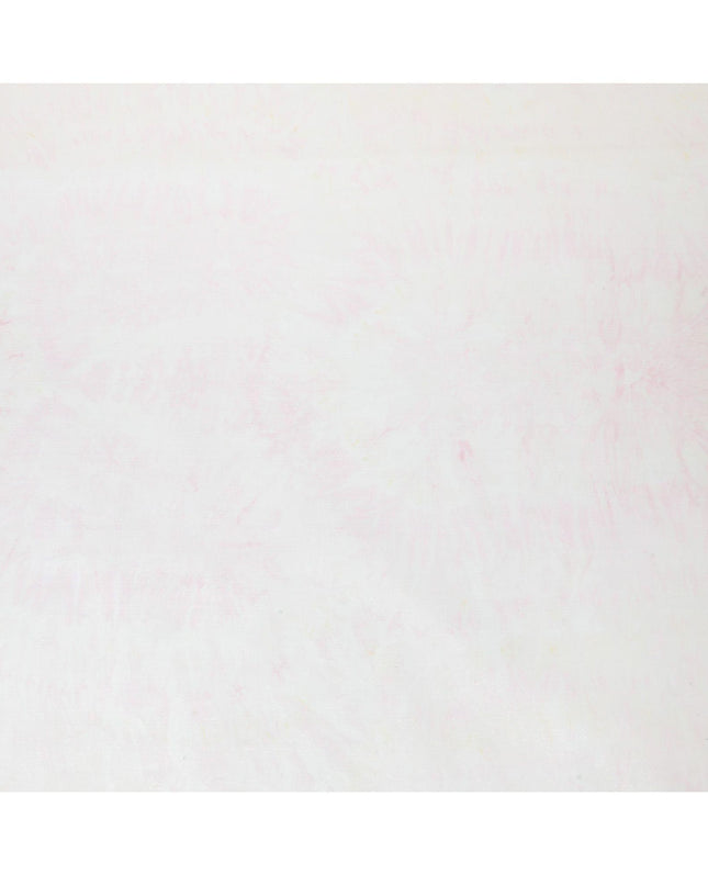 Light pink synthetic chiffon fabric with same tone, beige print having pink metallic lurex in batik design-D9752