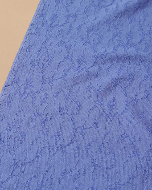 قماش بروكار صناعي أزرق اللون على شكل زهرة الذرة مع نسج بنفس اللون بتصميم ذاتي -D9259