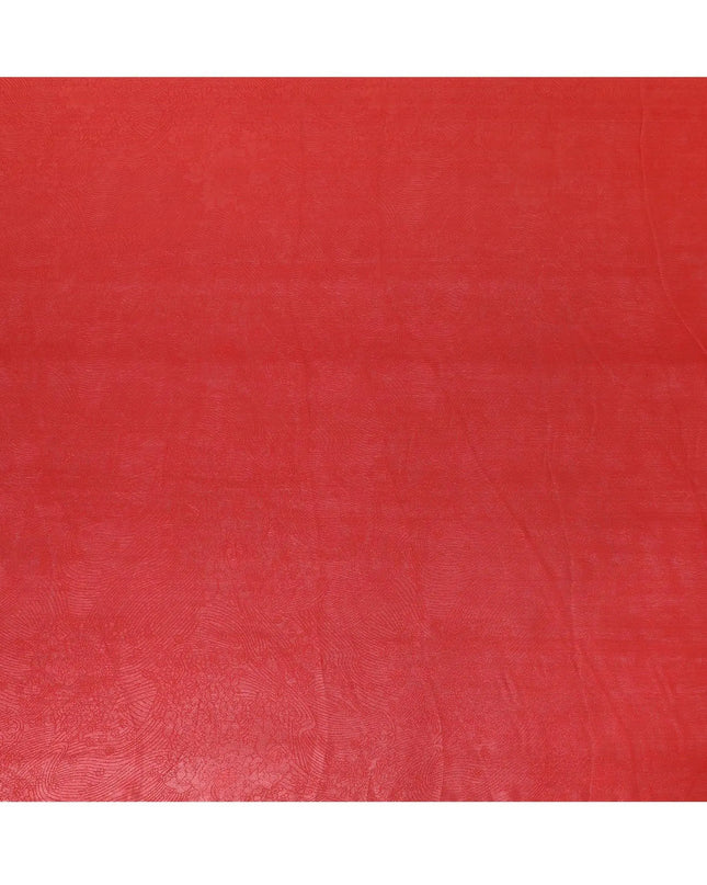Crimson red synthetic chiffon fabric with same tone metallic lurex in floral design-D10112 Regal Fabrics