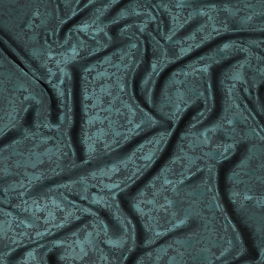 قماش كوبرو أخضر غابات قابل للتحلل بنسبة 100% مع جاكار بنفس اللون بتصميم ذاتي-D6980