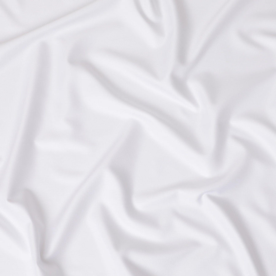 White Premium pure 100% Swiss cotton shirting fabric with same tone jacquard in self design-D14681