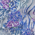 Multicolor mesh tulle fabric with flocking in fancy design-D14035 Regal Fabrics