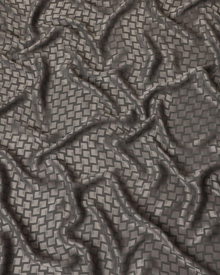 قماش كوبرو بني رملي قابل للتحلل بنسبة 100% مع نفس لون الجاكار بتصميم ذاتي-D13962