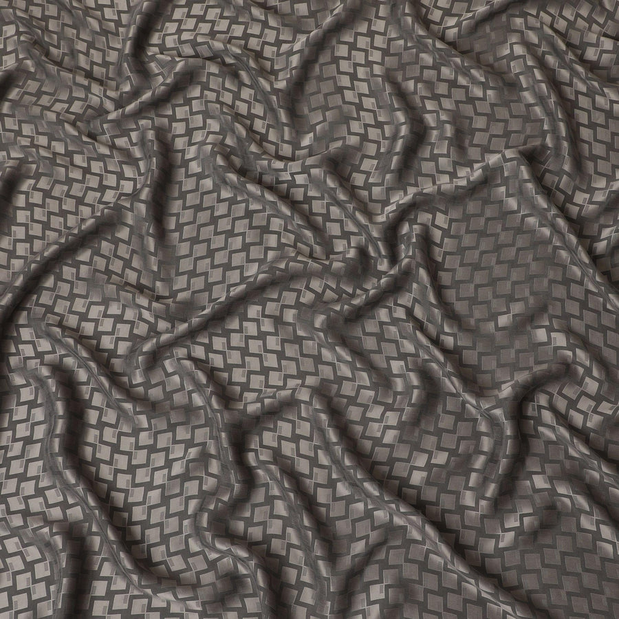 قماش كوبرو بني رملي قابل للتحلل بنسبة 100% مع نفس لون الجاكار بتصميم ذاتي-D13962