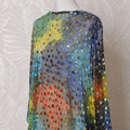 Multicolor Premium pure silk blended velvet makmal dirac fabric with gold metallic lurex in dot design-D14885 Regal Fabrics