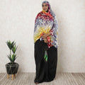 Multicolor premium pure silk chiffon garbasaar with gold metallic lurex in fancy design-D11595 Regal Fabrics