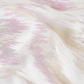 Light pink Premium pure silk chiffon fabric with gold and pink metallic lurex in abstract design-D12316