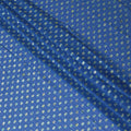 Royal blue Premium Swiss cotton voile thobe with multicolor jacquard embroidery in clip cord design-D11631