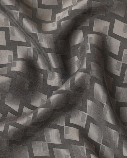 قماش كوبرو بني رملي قابل للتحلل بنسبة 100% مع نفس لون الجاكار بتصميم ذاتي-D13962