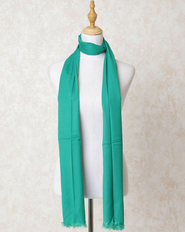 Jade green plain poly cotton scarf-D10713