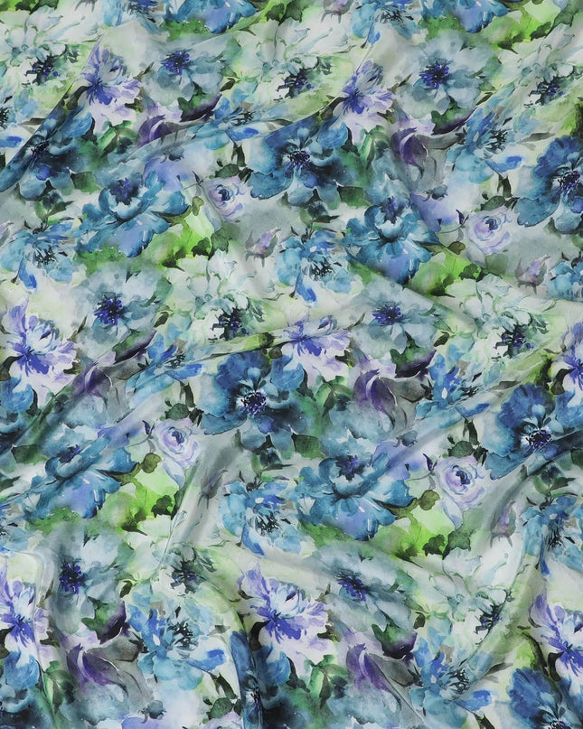 Multicolor viscose crepe fabric in floral design-D13820 Regal Fabrics