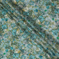Powder blue viscose crepe fabric with multicolor print in floral design-D15645 Regal Fabrics