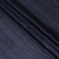 Navy blue plain blended tussar silk fabric-D12243
