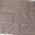 Khaki brown guipure lace fabric with cut work in abstract design