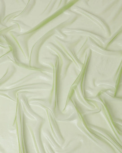 Pastel green plain French lame silk chiffon fabric with shiny finish-D6483 Regal Fabrics
