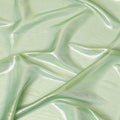 Pastel green pure silk chiffon garbasaar with golden metallic lurex in stripe design-D9501