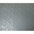 Petrol blue premium pure French (Fransawi) silk chiffon fabric with blue viscose and gold metallic lurex in floral design-D10586 Regal Fabrics