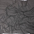 Black guipure lace fabric with gold metallic weave in fancy design-D11758