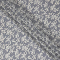 Cloud grey cotton voile fabric with beige print in floral design-D15147