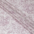 Off white synthetic georgette fabric with light mauve print in abstract design-D13752 Regal Fabrics