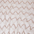 Light peach nylon tulle fabric with same tone, copper sequins having same tone bead work in geometric design-D13794 Regal Fabrics