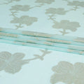 Electric blue synthetic chiffon fabric with multicolor metallic lurex in Abstract design-D7954 Regal Fabrics