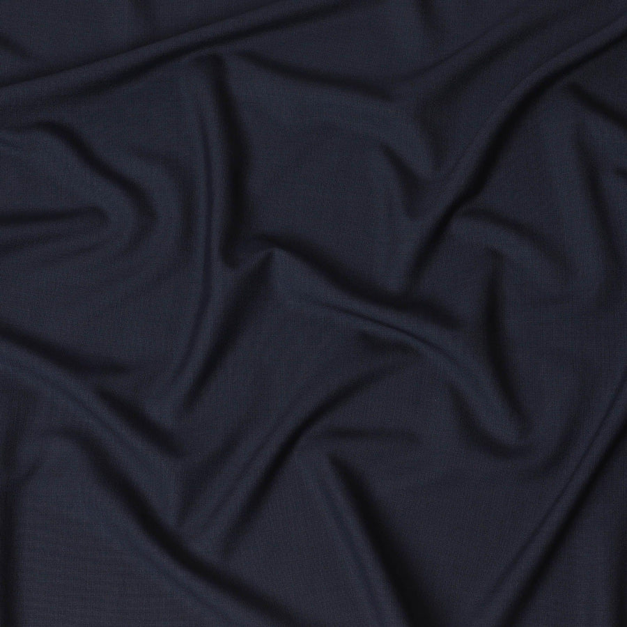 Navy blue plain Premium pure Italian super 150's all wool suiting fabric-14807