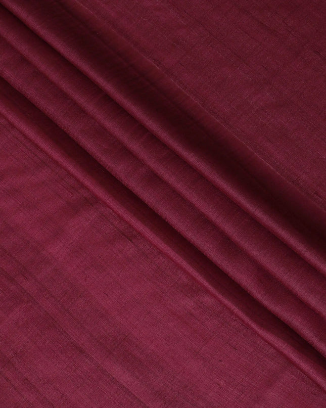 Magenta pink plain blended tussar silk fabric-D12245 Regal Fabrics