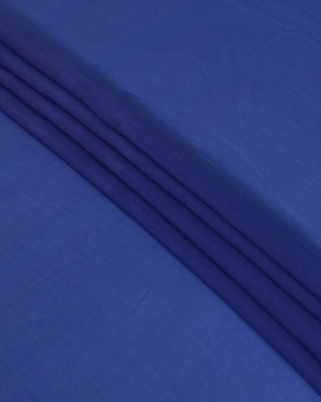 Royal blue synthetic chiffon fabric with same tone metallic lurex in plain design-D13299 Regal Fabrics