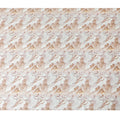 Tea green synthetic modal satin fabric with same tone and brown tie & die print in abstract design-D15017 Regal Fabrics