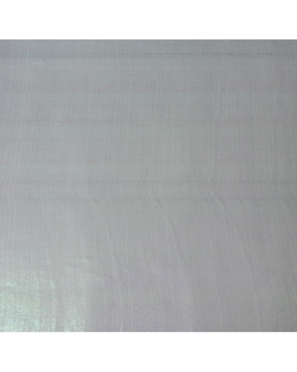 قماش شيفون من الحرير الخالص باللون الرمادي الحجري مع لوريكس معدني بنفس اللون بتصميم ذاتي -D13556