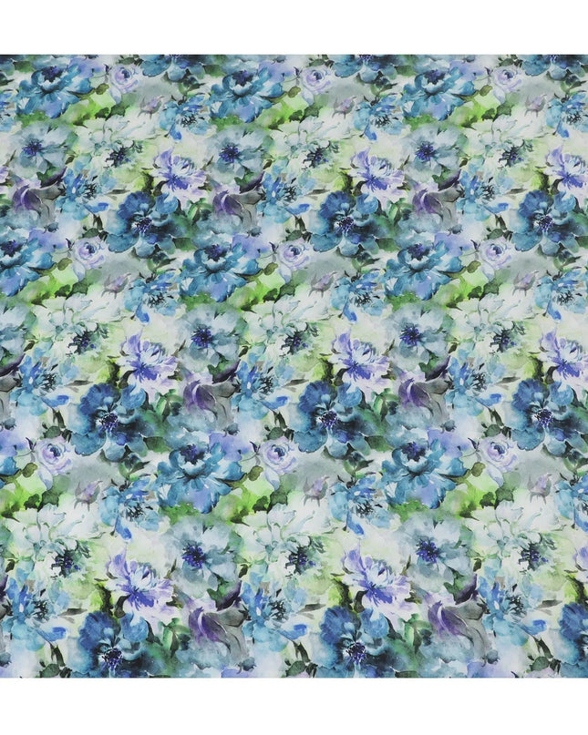 Multicolor viscose crepe fabric in floral design-D13820 Regal Fabrics