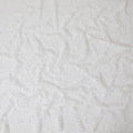 White nylon tulle fabric with same tone embroidery in paisley design-D11695