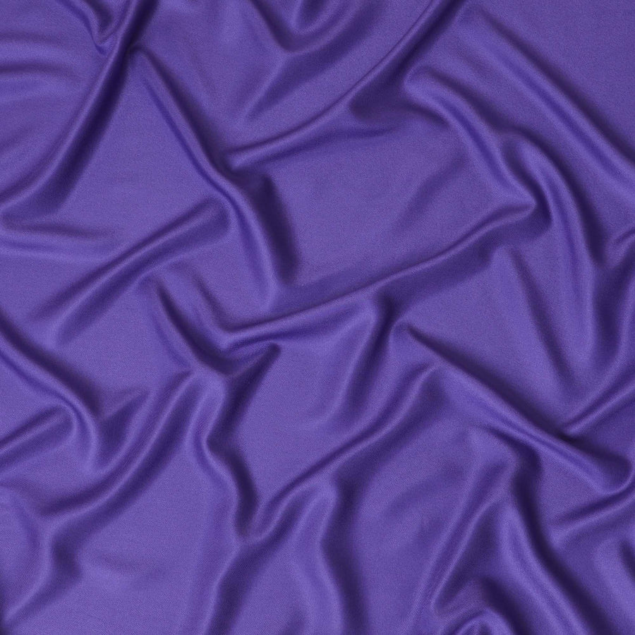 Purple plain pure Italian viscose crepe fabric-D8103