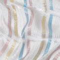 Off white Premium pure silk chiffon fabric with multicolor metallic lurex in abstract design-D13845