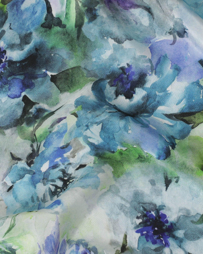Multicolor viscose crepe fabric in floral design-D13820 Regal Fabrics