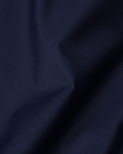 قماش القمصان القطني السويسري الخالص بنسبة 100% باللون الأزرق الداكن -D14674