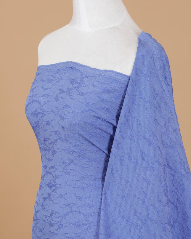 قماش بروكار صناعي أزرق اللون على شكل زهرة الذرة مع نسج بنفس اللون بتصميم ذاتي -D9259