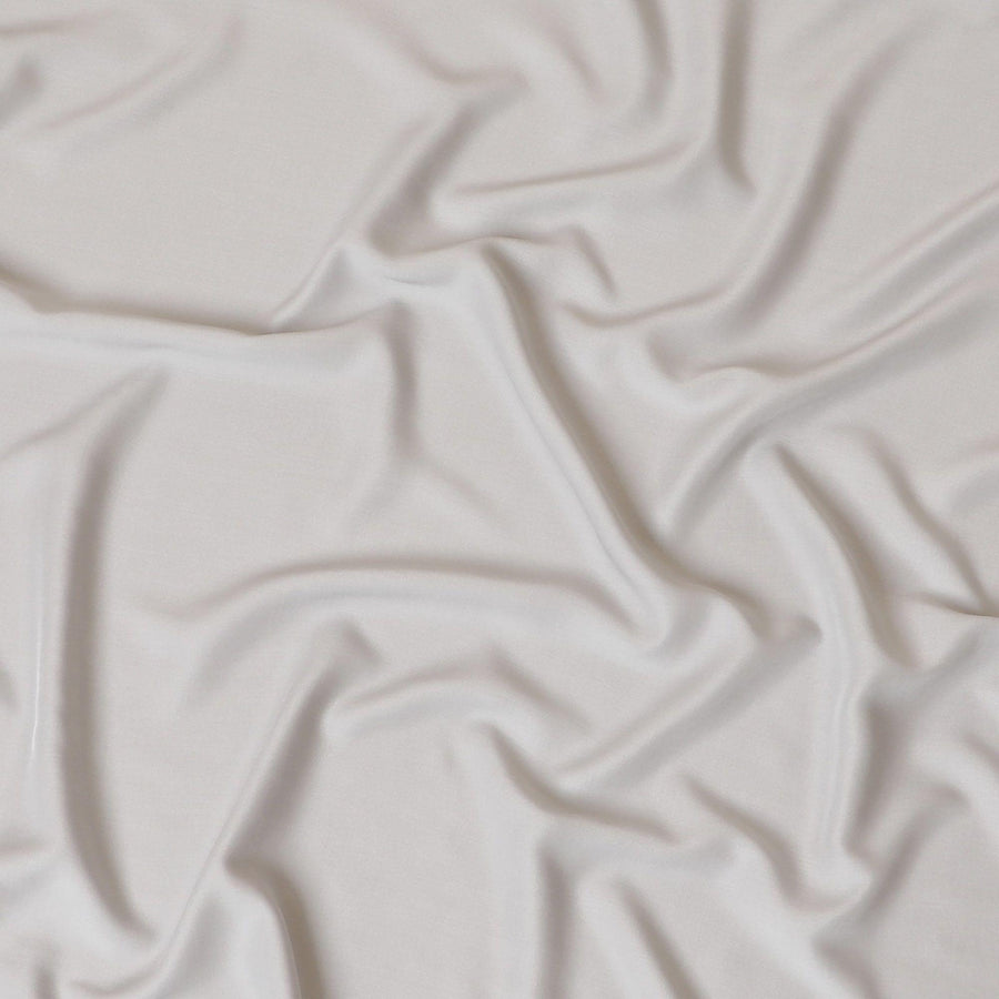 Pearl river grey plain pure Italian viscose crepe fabric-D7885