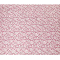 Rose pink cotton lawn fabric with beige print in floral design-D14262