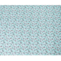 Powder blue cotton lawn fabric with same tone and brownish pink print in leaf design-D15283 - Regal Fabrics