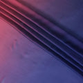 Brick pink to dark navy blue Premium pure silk chiffon fabric in ombre design-D13401