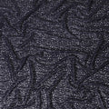 Navy blue nylon tulle fabric with same tone embroidery in fancy design-D11795