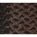 Black lace fabric with same tone embroidery in floral design-D9187