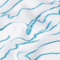 White Premium pure silk chiffon with blue metallic lurex in abstract design-D11364 Regal Fabrics