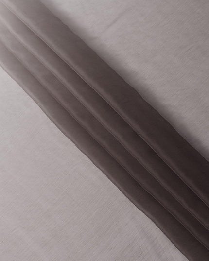 Beige to brown Premium pure silk chiffon fabric in ombre design-D15492