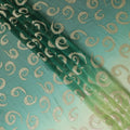 Sage green to forest green premium pure silk chiffon fabric with gold metallic lurex in ombre design-D13715 Regal Fabrics