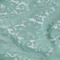 Tiffany blue lace fabric in floral design