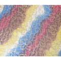 Multicolor Premium pure silk chiffon with gold metallic lurex in abstract design-D11365